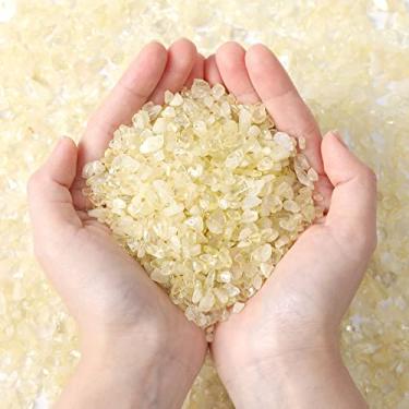 Imagem de MAIBAOTA Pedras decorativas de cristal curativo citrino pedra natural reiki quartzo lascados aquário pedra preciosa vaso de cascalho enchimento para tanque de peixes pequenos decorativos seixos pequenos (200 gramas)
