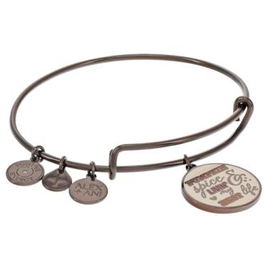 Imagem de Alex and Ani Pulseira feminina Pumpkin Spice and Livin' My Best Life, chocolate, tamanho único, One Size, Latão, Sem pedras preciosas