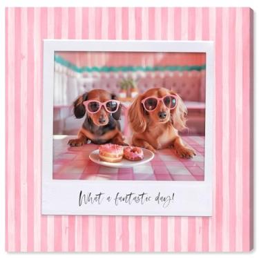 Imagem de Art Remedy Donut Date Polaroid Canvas Kids Art Prints, Gallery Wrapped, 40.6 cm x 40.6 cm