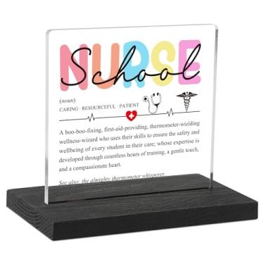 Imagem de CINRLLA Presentes de Enfermeira Escolar, Presentes de Agradecimento A Enfermeiras, Presentes de Formatura de Estudantes de Enfermagem, Decoração de Cubículo de Escritório de Enferm (, Claro)