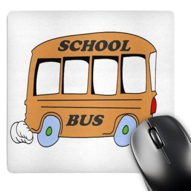 Imagem de 3dRose Mouse pad LLC 20 x 20 x 0,63 cm, barramento escolar laranja (mp_38273_1)