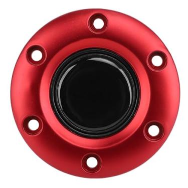 Imagem de Tampa Central do Volante do Carro, Interruptor de Botão de Buzina para Interior do Volante Com 6 Buracos (Vermelho)