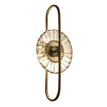 Imagem de Luminárias de parede de cristal de luxo Nordic Golden Light Simplicity E14/E12 Base Wall Spots Criatividade Estudo Quarto Luz de parede para sala Cozinha Estudo Entrada Bar Hotel Corredor (M