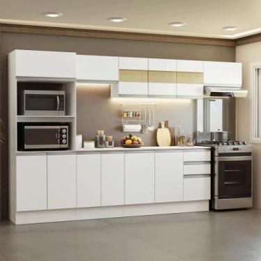 Imagem de Armário de Cozinha Completa 100% MDF 310 cm Branco Smart 02 - Madesa, 