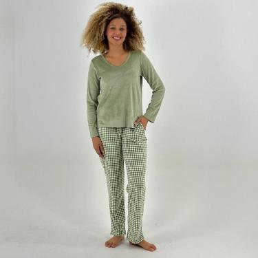 Imagem de Pijama Hering Plush Manga Longa com Calça Feminino-Feminino