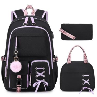 Imagem de Mochila ACESAK para meninas com lancheira e estojo de lápis