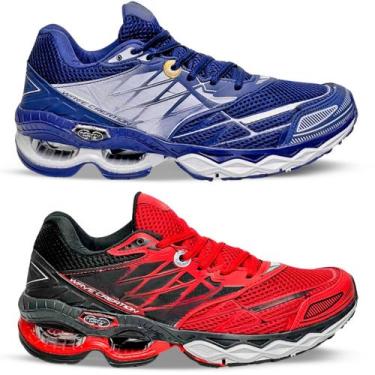 Imagem de Kit 2 Pares Tenis Masculino Esportivo Wave Orks Academia Corrida Confo