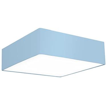 Imagem de Lustre Plafon Cupula Dome Quadrado 50x15cm Azul