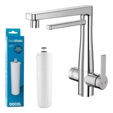 Imagem de Kit Misturador Monocomando Purificador Docol Vitalis E Refil