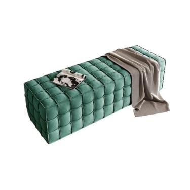 Imagem de LICONG-2020 Banqueta de cabeceira de tecido para cama banco longo doméstico de madeira para quarto de sofá para pés entrada de sala de verificação banco de troca de sapatos um banco colocado no final