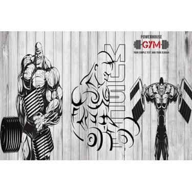 Imagem de Lcythiazole Murais de papel de parede de tamanho personalizado: mural de papel de parede de ginástica, arte de parede de academia, mural de salão esportivo, papel de parede 3D grande, mural de papel