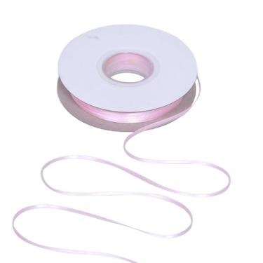 Imagem de YAMA Fita de cetim dupla face rosa claro, 1/20.3 cm 100 metros, ótima para embrulho de presente, laços, decoração de festa de casamento