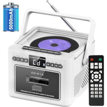 Imagem de Boombox Jazmm com Bluetooth, CD, Rádio e Toca-fitas