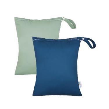 Imagem de babygoal Pacote Com 2 Bolsas Molhadas E Secas Para Trajes De Banho, Bolsa À Prova D'Água Para Viagens, Armazenamento De Alimentos, Carrinho De Bebê, Creche, Fraldas De Bebê, Ioga, Praia, Piscina, Ro