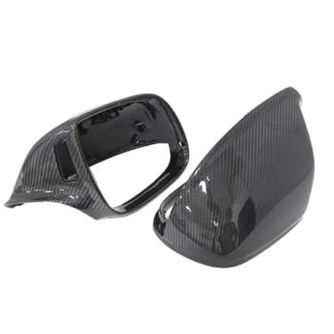 Imagem de Capa de espelho retrovisor de carro de fibra de carbono compatível com Q5 SQ5 Q7 SQ7 Q5 Q7 2009-2022, capa de acabamento, acessórios de peças de automóveis(A with lane assit)