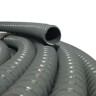 Imagem de Rolo de 25 Metros de Mangueira Vácuo Ar Cinza 3/4 de Polegada Borracha