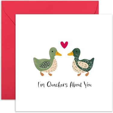 Imagem de Cartão Quackers About You - Cartão romântico engraçado para esposa especial - presente para marido - cartão de dia dos namorados para namorado ou namorada - perfeito para amantes de patos - trocadilho
