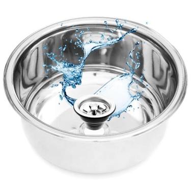 Imagem de 30x15  Cuba Redonda de Inox para Consultórios Odontológicos - Deki Móv