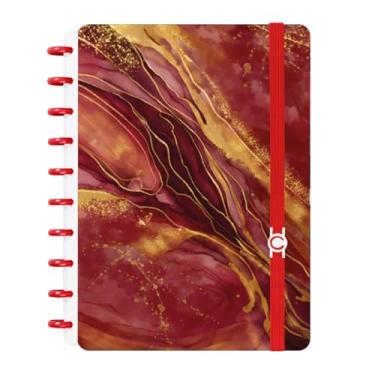 Imagem de Caderno Criativo Mármore Red A4/A5 Disco Inteligente (Grande A4)