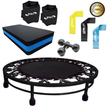 Imagem de Kit Aeróbico Mini Jump+Mini Band+Caneleira 5Kg+Step+Halter 3