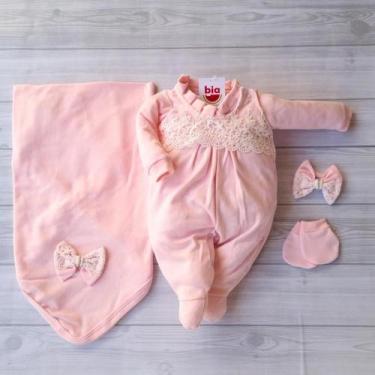 Imagem de Saída maternidade Olivia - 4 peças confortável 100% algodão - Antônio 