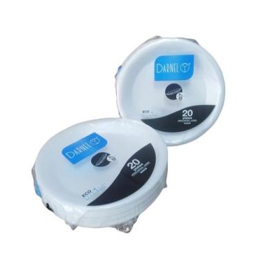 Imagem de Prato Isopor Refeição 23cm C/60 Un. Darnel Festa Descartável