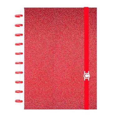 Imagem de Caderno Criativo Glitter Vermelho A4/A5 Disco Inteligente (Grande A4)
