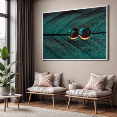 Imagem de Quadro com Moldura Sala Quarto 40x60 Arte Minimalista Moderna Planta Decorativo Horizontal Grande Hall