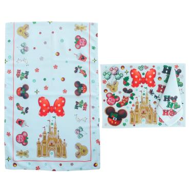 Imagem de Kit Mesa Posta Natal 10 Peças Jogo Americano Trilhos de Mesa Disney Para 6 à 8 Lugares