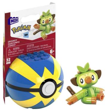 Imagem de Conjunto de construção Mega Construx Pokemon Series 17 Grookey w/ Ball