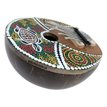 Imagem de Piano de polegar Kalimba – 7 teclas – Sintonizável – Concha de coco – Pintado, por World Percussion USA (TM)