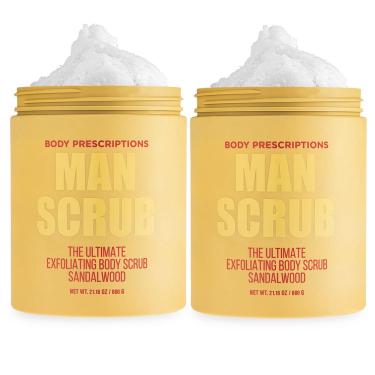 Imagem de Esfoliante corporal, prescrições corporais, esfoliante masculino, 620ml x2