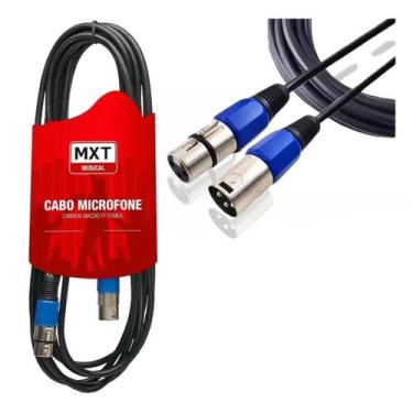 Imagem de Cabo Microfone Dmx Xlr Balanceado Xlr Canon M X F 10 Metros - MXT