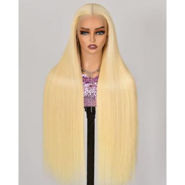 Imagem de Peruca frontal de renda colowam 613 Blonde 30 polegadas 200% de densidade