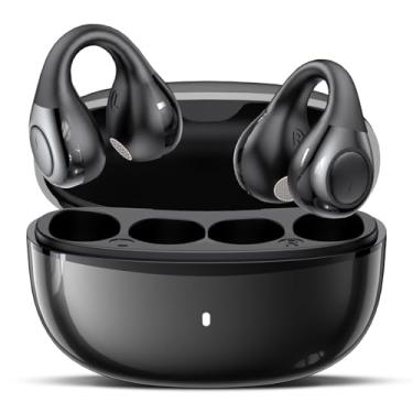 Imagem de GRUCISO Fones de ouvido de tradução em tempo real, tradutor 3 em 1, 150 idiomas e acentos, som HiFi, adequado para iOS e Android, design de clipe de orelha aberta para viagens, aprendizado e negócios