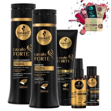 Imagem de Kit Haskell Cavalo Forte Sh Cond 300ml Leave Selan Complexo
