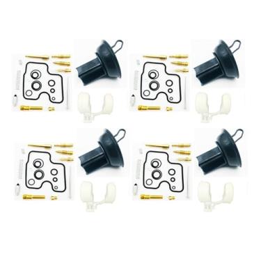 Imagem de Kit de reparo de carburador de motocicleta com junta de agulha de diafragma de diafragma de boia de copo de óleo para CB1000SF NC30 CB 1000 CB1000 SF NC 30 (4 conjuntos)