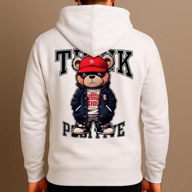 Imagem de Moletom Canguru Blusa De Frio Algodão Estampado Masculino Confortável Inverno Jaquet Bola-Masculino