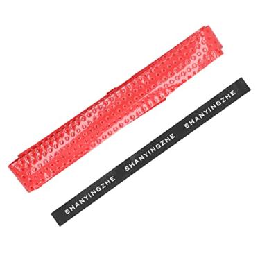 Imagem de Pu Tennis Racket Overgrip Mão confortável sentindo fita adesiva não deslizante de badminton para exercícios ao ar livre tênis badminton squash hastes de bicicleta guidão (Vermelho)