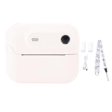 Imagem de Câmera de Impressão Instantânea para Crianças, Câmera Instantânea Fofa de 48MP, Estampas Pretas e Brancas de Bricolage, 20 Construídos Em Quadros, 5 Filtros, Zoom 6x, para (Bege)