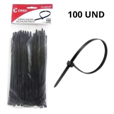 Imagem de Abracadeira plastica 25cm preta c/100 - CINOY