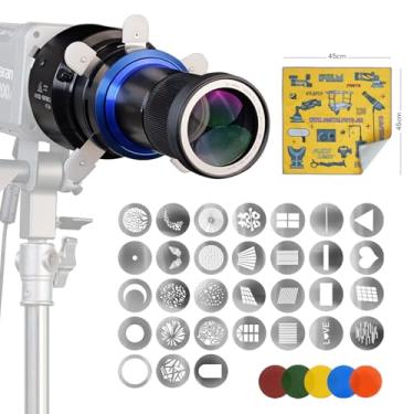 Imagem de Bowens Mount Fotografia cônica, acessório de iluminação de estúdio compatível com Aputure Amaran 100X, 150c, 600x Pro, AD400, Godox SL60, Neewer LED Video Speedlite Light etc