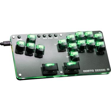 Imagem de Leverless Controller Arcade Stick Haute42: 16Key All-Button Arcade Stick with Turbo Functions,Arcade Controller for PC/PS3/PS4/Switch Game Leverless Controller Fight Pad Supports Hot Swap & SOCD & RGB