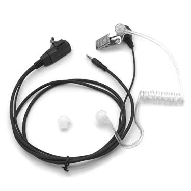 Imagem de NEWASHAN Fone de ouvido para Garmin Radio Rino 110 120 130 520HCX 530HCX 610 650 655T 700T 750 755T Walkie Talkie 2,5 mm 1 pino FBI Style Covert Acoustic Tube PTT Fone de ouvido com microfone (plugue