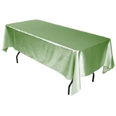 Imagem de LinenTablecloth Toalha de mesa retangular de cetim 152 x 250 cm