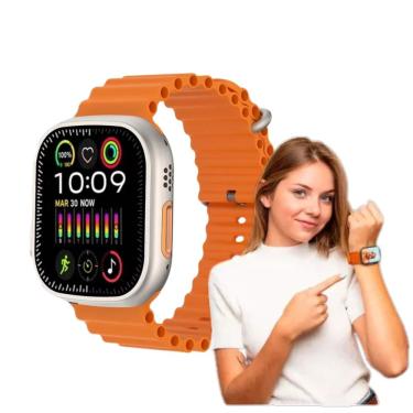 Imagem de Smartwatch Digital Pro Bluetooth Android e IOS Howear HW10 Ultra2 Monitoramento Cardíaco Chat GPT Ultra Bateria