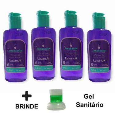 Imagem de 4 Essência Perfumada Senalândia 140ml Lavanda Talco Cereja Avelã Bambu