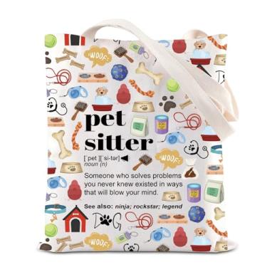 Imagem de TGBJE Best Pet Sitter Ever Tote Bag Puppy Daycare Gift Pet Lover Gift Thank You Gifts For Dog Caregiver (Pet Sitter Tote)
