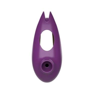 Imagem de Estimulador Clitoriano Duplo 10 Modos De Pulsação Vibrador Compacto Discreto e Recarregável [ROXO]