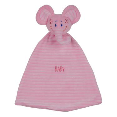 Imagem de Naninha Elefantinho Triângulo Rosa Antialérgico 32Cm